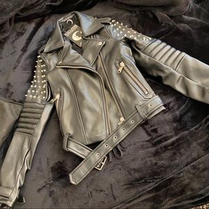 Killstar Baphomet Studded Biker Jacket